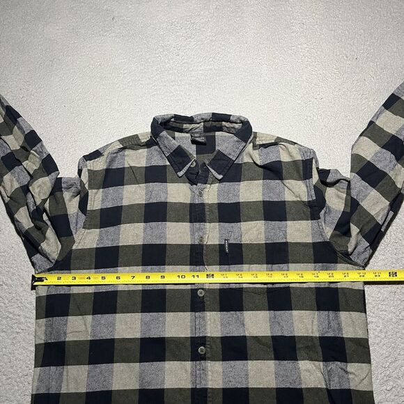 Oakley Shirt Mens Large Plaid Flannel Long Sleeve Custom Fit Button Up - Picture 4 of 8